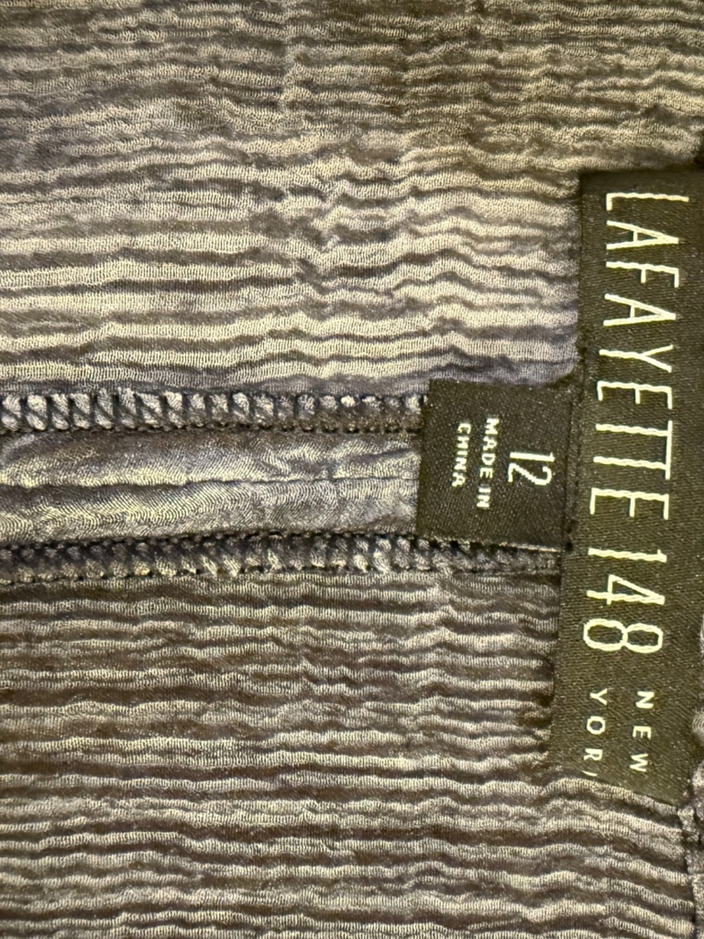 Lafayette 148 New York Navy 100% Silk Oversized Short Sleeve Top - Picture 3 of 8